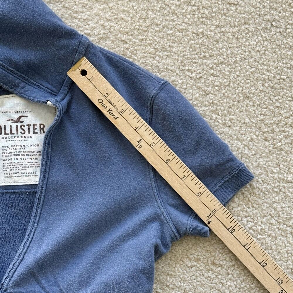 VNTG Hollister Y2K Girls Sz M Baby Doll Fitted Hoodie Pullover V-Neck Sweatshirt - Picture 13 of 16